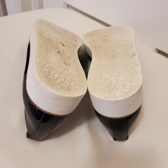 VINCE SANDERS BLACK PATENT LEATHER PLATFORM LOAFERS SIZE 10M - Picture 8 of 14